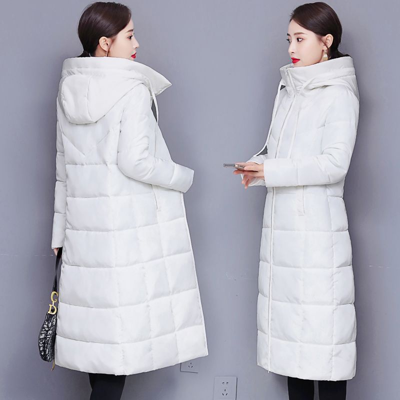 Áo Khoác Dáng Dài Qua Gối Dày Dặn Giữ Ấm Mùa Đông Phong Cách Mới Chất Lượng Cao Có Size Lớn Cho Nữ
