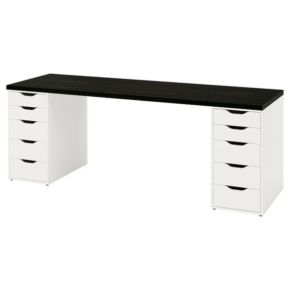 Ảnh DAISY, Bàn làm việc học tập 2 tủ ngăn kéo DEK_032, 140x60x75cm, Sản xuất bởi Scandi Home 1