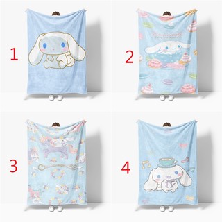 Sanrio Cinnamoroll 4 Kích Thước Flannel Chăn Mới Hoạt Hình Dễ Thương Trẻ Em Thời Trang Mềm Mại Thoải Mái Ấm Giường Chăn Quà Tặng Sinh Nhật