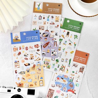 1 Tờ Nhãn Dán Giấy Washi Trang Trí Sổ Lưu Niệm Kiểu Vintage