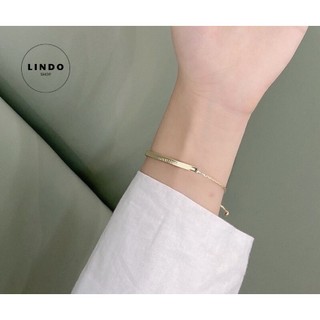 Vòng tay nữ Gold có dây rút điều chỉnh kích thước LINDO