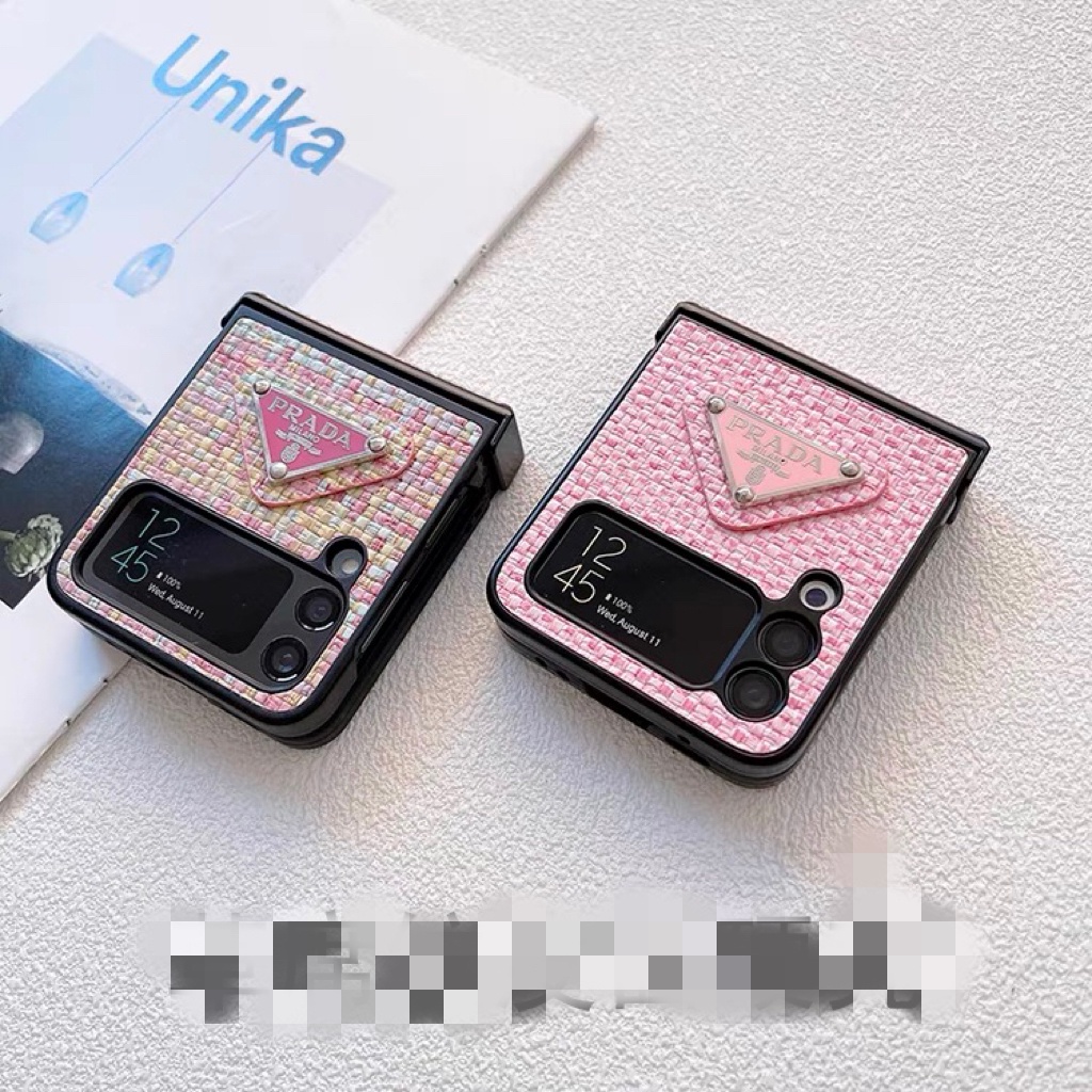 Họa tiết bện sang trọng Thiết kế độc đáo Vỏ điện thoại gấp cho Samsung Galaxy Z Flip 3 4 5G Vỏ cho Z Flip3 Z Flip4 Vỏ bảo vệ thiết kế cổ điển