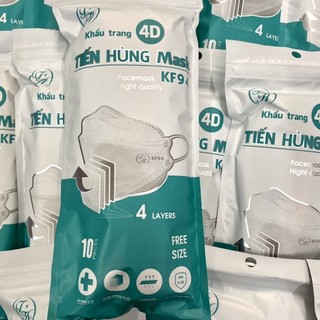 Khẩu Trang 4D Mask KF94 Kháng Khuẩn  Hàng 4 Lớp Fom Chuẩn ôm Sát Được Kiểm Tra Hàng