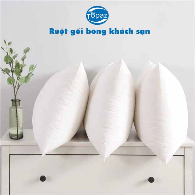 Ruột Gối Nằm TOPAZ Chất Liệu Bông Gòn Êm Ái Mềm Mại Vải T250 Kích Cỡ 50Cm x 70Cm - Chuyên Dùng Cho Các Khách Sạn 5*