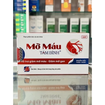 Mỡ máu Tâm Bình - hỗ trợ giảm mỡ máu, mỡ gan - 60 viên