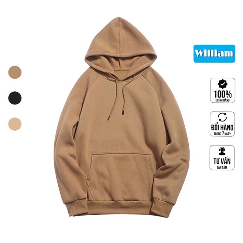 Áo Nỉ Hoodie ,Nỉ Bông Trơn Basic Nam Nữ Form Rộng Thu Đông