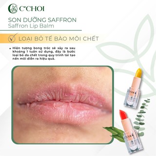Son Dưỡng Môi Saffron C'choi - Dưỡng Ẩm Môi - Cải Thiện Nứt Nẻ - Giảm Thâm Môi - 4g