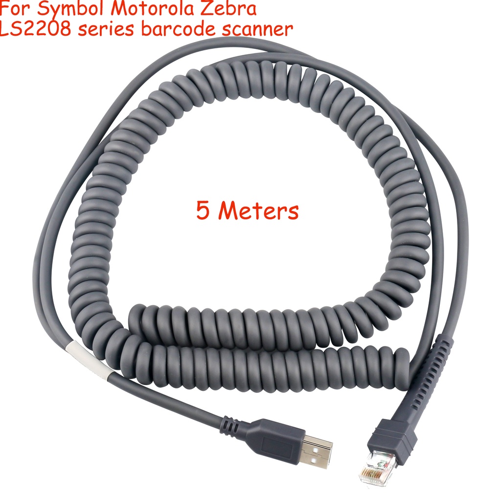 Dây Cáp USB 5M RJ45 Cho Máy Quét Mã Vạch Zebra Icon Motorola 2208 ...