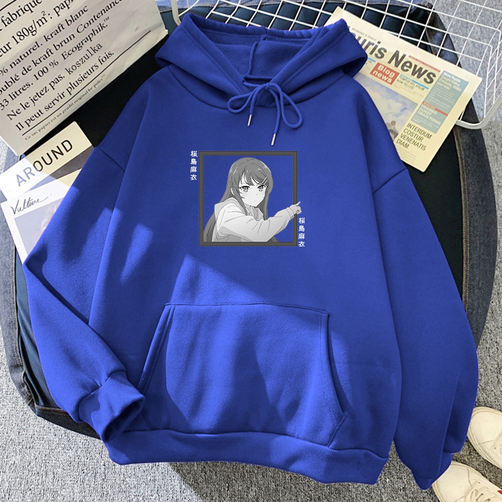 Rascal Not Dream of Bunny Girl Senpai Áo Hoodie Sweatshirt Anime Manga Harajuku Đáng Yêu Mai Sakurajima Cho Nữ