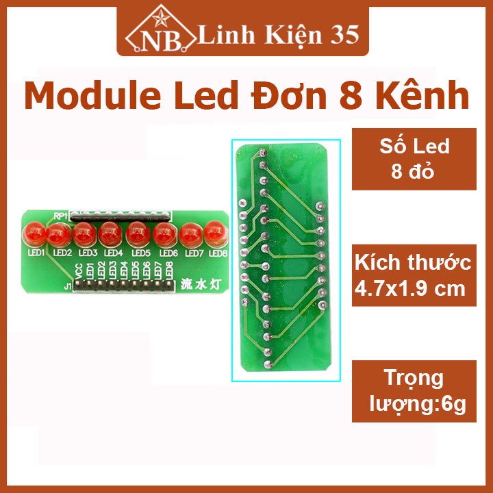 Module mạch led đơn 8 kênh màu đỏ | Shopee Việt Nam