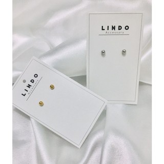 Khuyên tai unisex basic - Bông tai bi đầu tròn cá tính nhiều màu LINDO Titan không đen, không gỉ thích hợp đeo mọi dịp