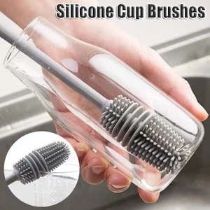 Cọ Silicone Cán Dài Vệ Sinh Bình Sữa / Ly Thủy Tinh Tiện Dụng