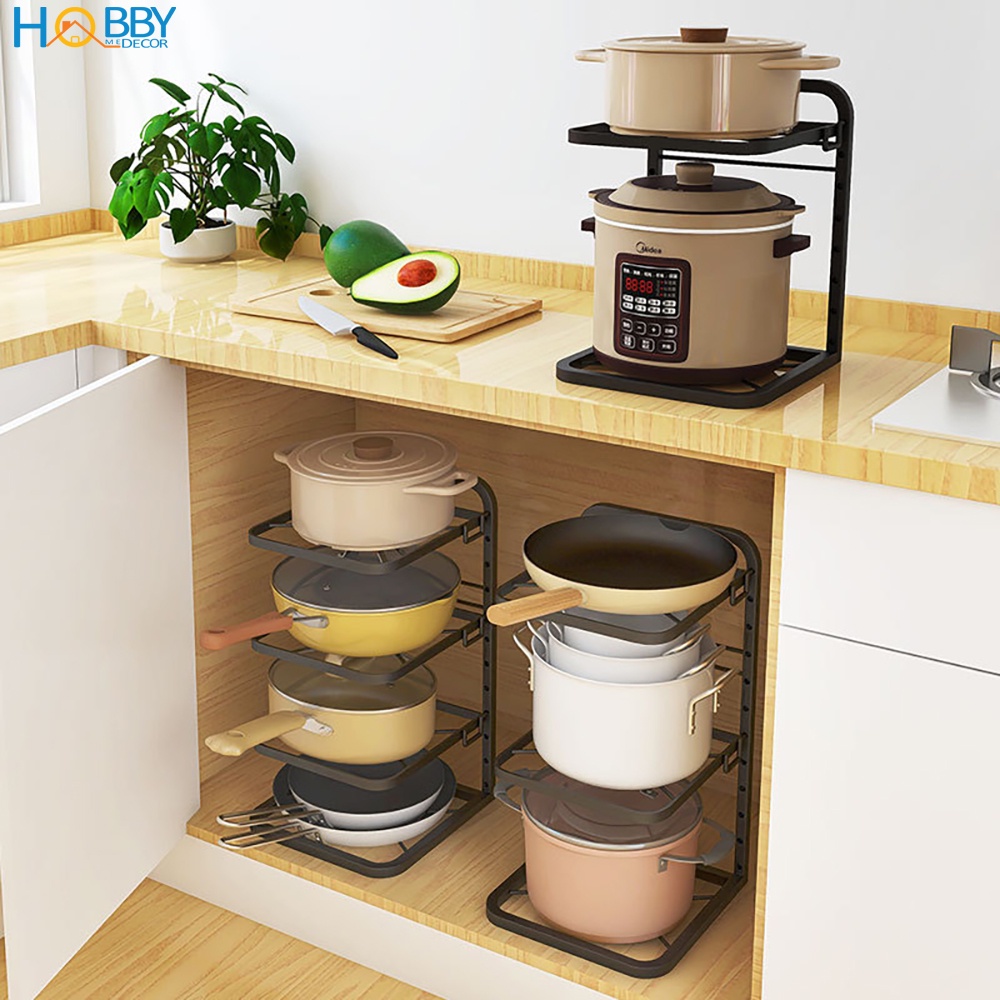Kệ để nắp vung xoang nồi nhiều tầng tùy chọn HOBBY Home Decor KNV1