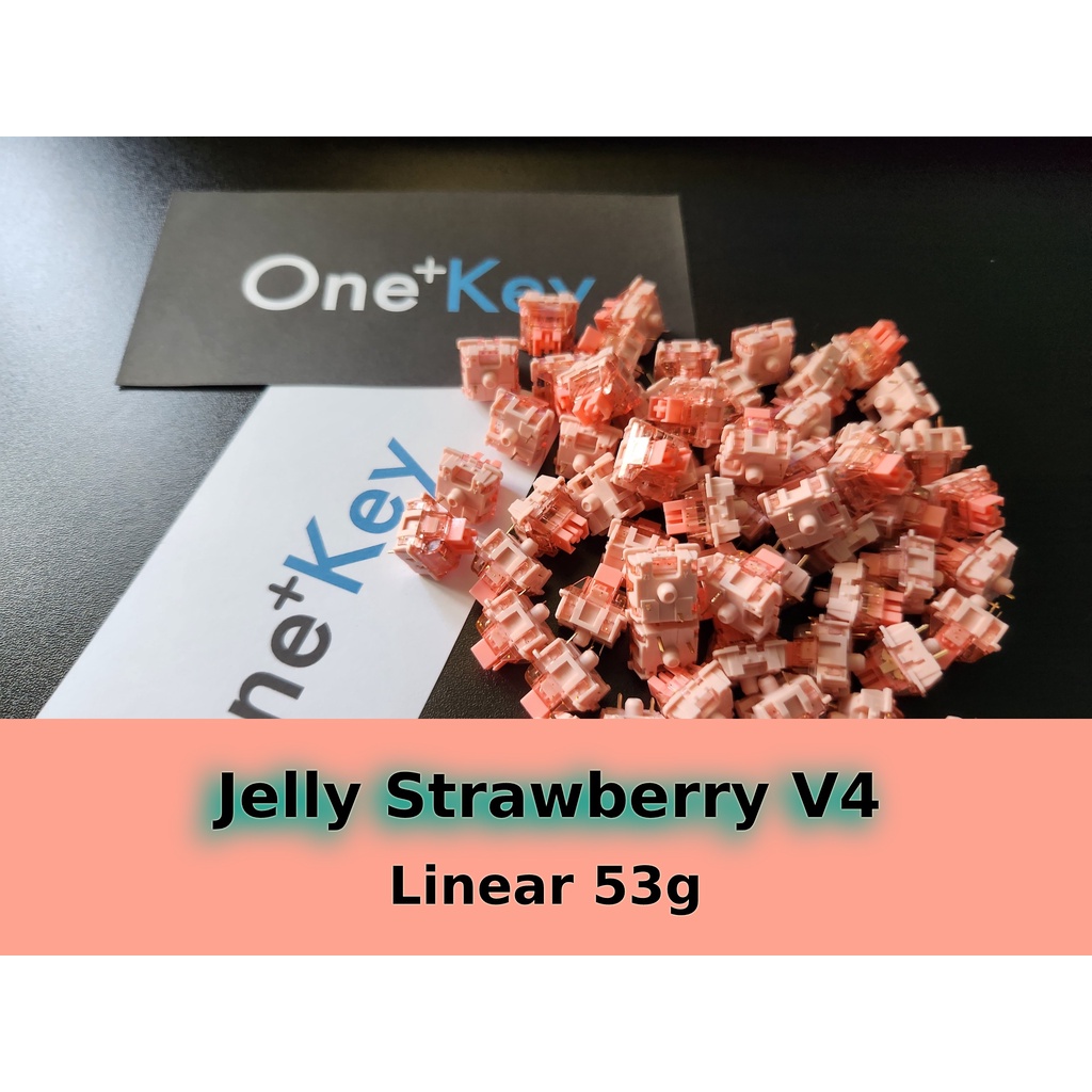 Jelly Strawberry V4 linear switch Thạch Dâu V4 công tắc phím cơ tuyến tính 53g Shopee Việt Nam