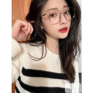 Gọng kính cận nữ nam cao cấp mắt tròn ngố kính giả cận phong cách Hàn Quốc chống tia UV và ánh sáng xanh HANASO 132