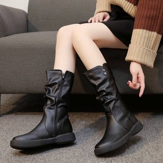 Giày Bốt Martin Lót Nhung Cotton Đế Bằng Thiết Kế Mới Thời Trang Mùa Thu Đông Theo Phong Cách Anh Cho Nữ