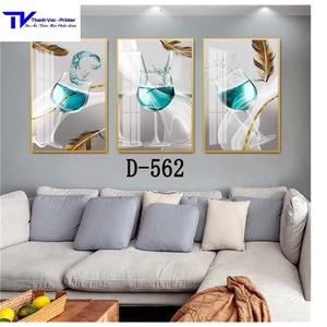 Bộ 3 Tranh Phòng Ăn , Tranh Tráng Gương ( Bộ 3 Tấm )