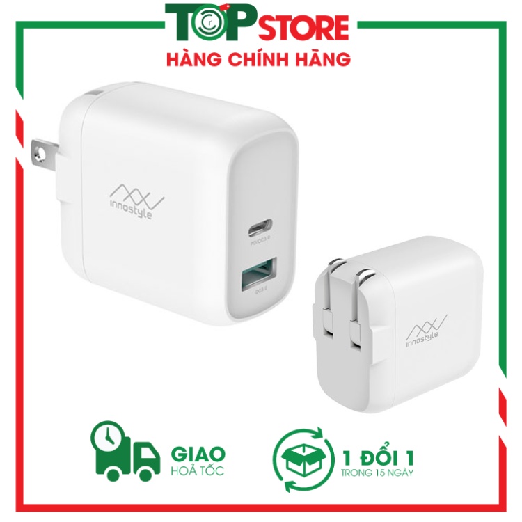 Adapter Innostyle Minigo Pro Dual PD/QC3.0 18W (IP18-2PD) | Shopee Việt Nam