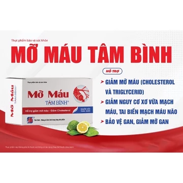 MỠ MÁU TÂM BÌNH - HỖ TRỢ GIẢM MỠ MÁU VÀ MỠ GAN (Chính hãng)