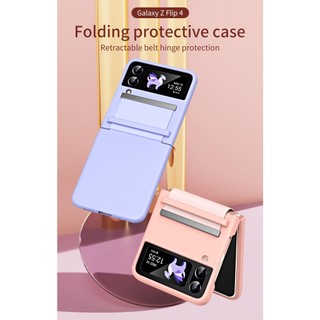 Ốp Điện Thoại Cứng Nhám Chống Sốc Có Giá Đứng Và Dây Đeo Cho Samsung Galaxy Z Flip 4 Z Flip 3 5G