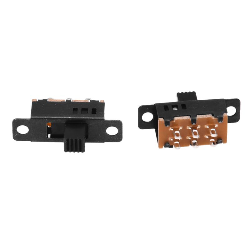 10 Chiếc Núm Cao 6 Pin 3 Vị Trí DPDT Bảng Trượt Công Tắc 0.5A 50V DC