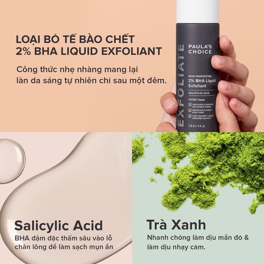 Dung dịch tẩy da chết giảm mụn ẩn PAULA'S CHOICE BHA 2% 30ml SKIN PERFECTING Liquid - Skin Studio