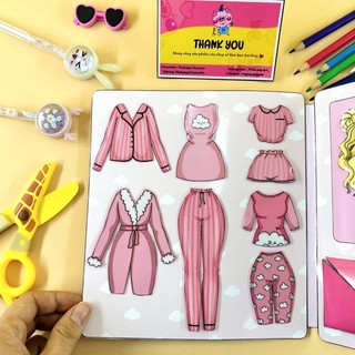 Bộ đồ ngủ Pijama cho búp bê giấy