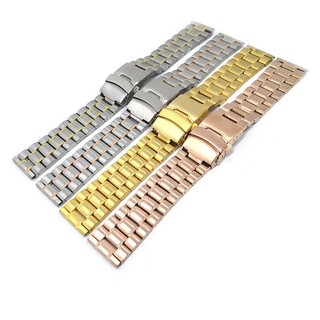 Dây Đeo Đồng Hồ Bằng Thép Không Gỉ Trơn Dạng Cong Kích Thước 18mm 20mm 22mm 24mm Cho Nam Và Nữ