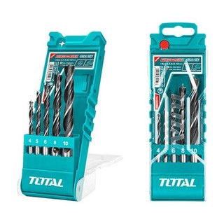 Bộ mũi khoan gỗ 5 chi tiết cỡ từ 4 - 10mm TOTAL TACSD7056, hợp kim cao cấp, Bh 12 tháng Kouritsu Official Store