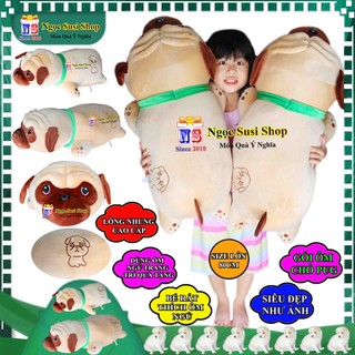 GẤU BÔNG CHÓ PUG SIÊU MỊN KHỔNG LỒ ÔM NGỦ QUÀ TẶNG - GỐI ÔM HÌNH CHÓ PUG [CAO CẤP] - NGỌC SUSI