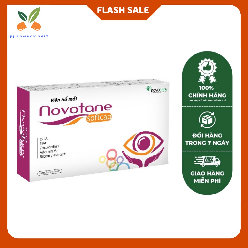 Viên Uống Hỗ Trợ Dưỡng Mắt Novotane Softcap Của Novopharm Giúp Sáng Mắt ...