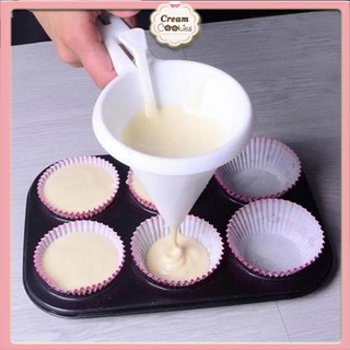 Phễu Nhựa Đa Năng Có Que Điều Chỉnh Rót Bột Làm Bánh Kem,Cupcake,Socola