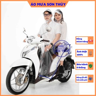 ( NHỰA DẺO )Áo mưa trong suốt 2 mũ Sơn Thủy , 1 mũ sơn thủy PVC freesize dobaohoso1