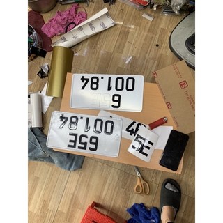 cắt decal số phục hồi biển số xe hơi, biển số vàng