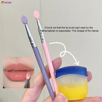 Cọ Môi Silicon Cọ Mặt Nạ Môi Đầu Phẳng Cọ Đánh Son Môi Cọ Đánh Bóng Mắt Cọ Trang Điểm Môi Đa Năng Tiện Dụng Okase