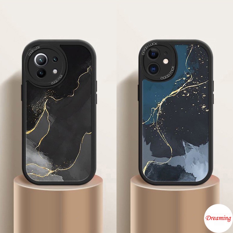 Ốp Lưng Cho Redmi Note 13 12 11S 10S 9S 8 7 A1 A2 12C 11A 10C 10A 9C 9A 9T C55 C50 X5 X3 NFC GT M3 10T 13T Pro 11T Hình Bầu Dục Mắt Lớn Mềm Ốp Lưng Điện Thoại Màu Xám Xanh Bầu trời