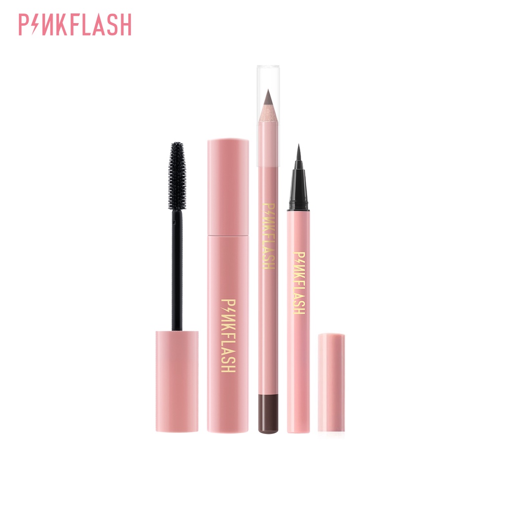 PINKFLASH Bộ trang điểm mắt Tặng kèm chì kẻ mắt chì kẻ mày Mascara dày và cong mi 30241pink