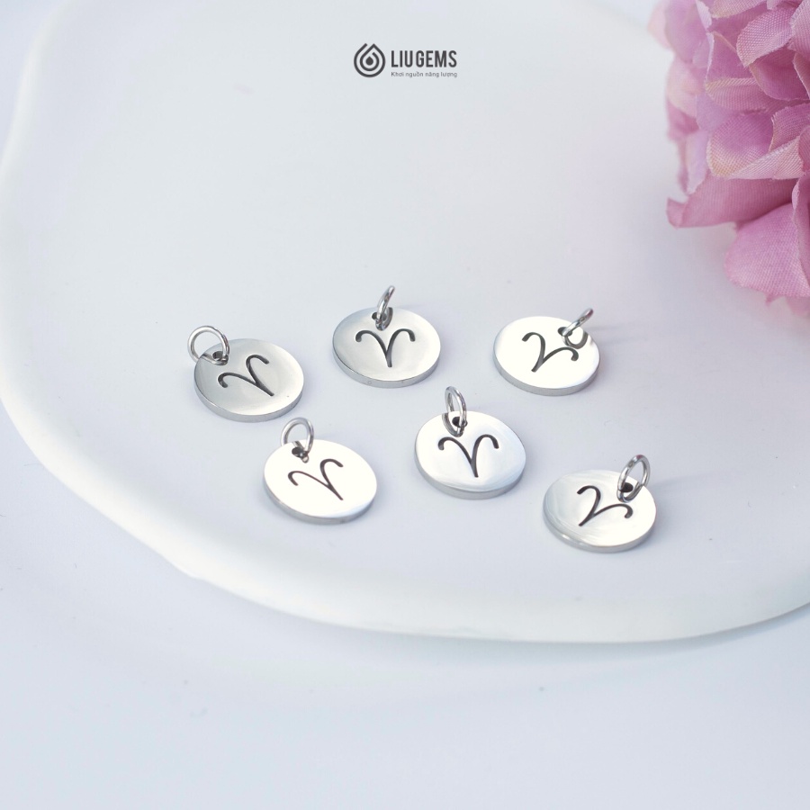 Charm Treo 12 Cung Hoàng Đạo Liugems Thép Không Gỉ Tinh Tế, Dễ Thương CH06