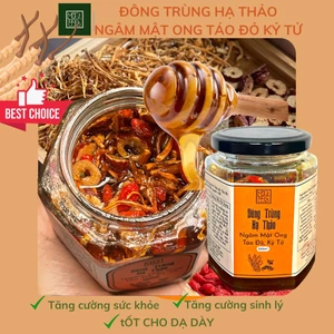 Đông Trùng Hạ Thảo ngâm Mật Ong Atiso Đỏ, Táo Đỏ, Kỷ Tử Mộc 1990s - Tốt cho Ngũ Tạng, dạ dày