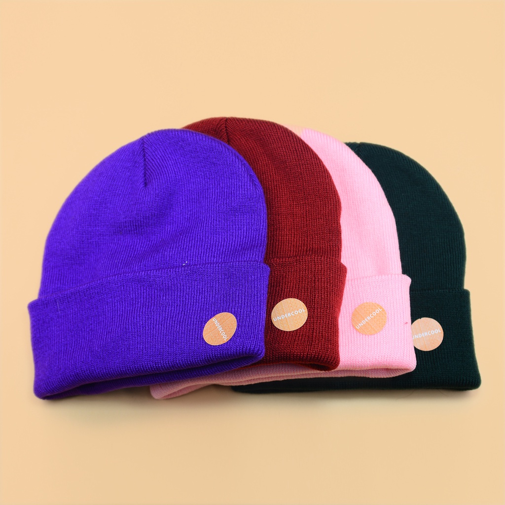 Mũ Len trơn UNDERCOOL Beanie Trơn Dệt Kim Phong Cách Hàn Quốc MU01