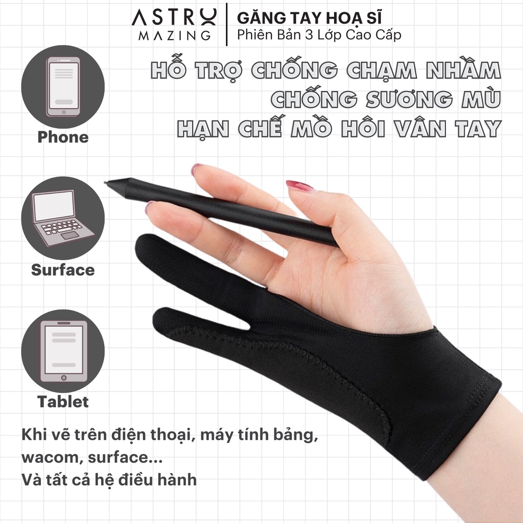 Ảnh Găng tay hoạ sĩ AstroMazing hỗ trợ vẽ trên điện thoại, máy tính bảng, wacom 4