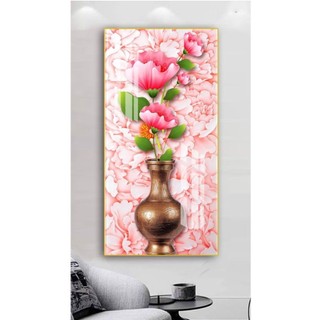 Tranh Treo Tường Hình Hoa 3D Sống Động 04 - Tranh Laminate Tráng Gương