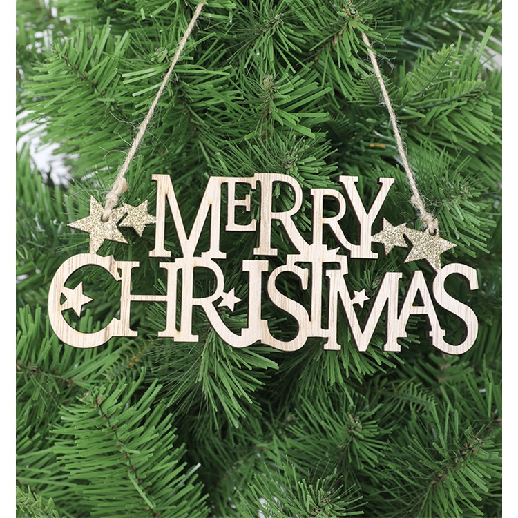 Chữ Merry Christmas gỗ đẹp phong cách DIY trang trí Giáng Sinh