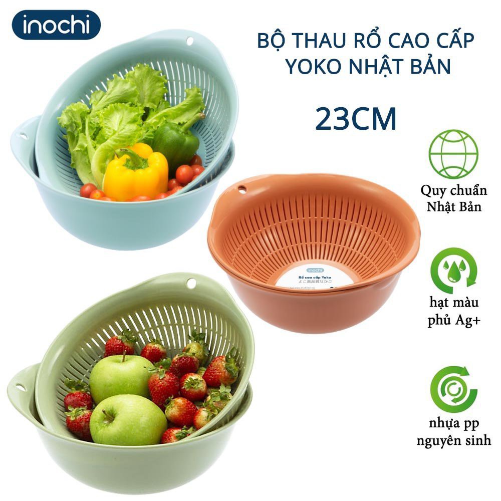 Bộ thau rổ cao cấp Yoko 23cm INOCHI ( Hàng Việt Nam chất liệu cao cấp ...