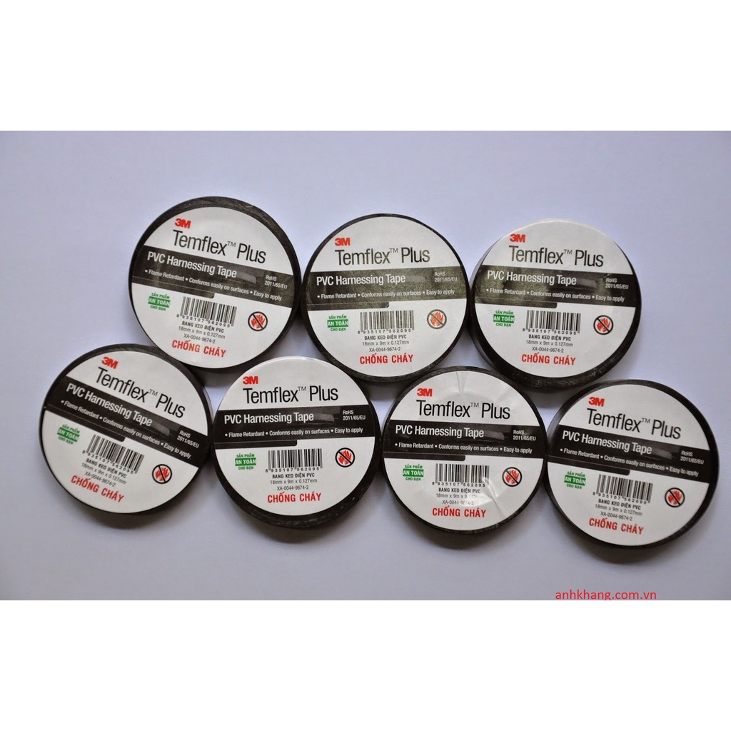 Băng keo điện 3M Temflex Plus PVC Harnessing Tape | Shopee Việt Nam