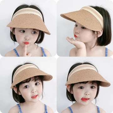 Mũ chống nắng cho trẻ em Mũ Chống Nắng Mũ mùa hè mũ rộng vành mùa hè mũ bé trai bé gái Mũ Chống Nắng Mũ Rơm/Mũ Rơm dệt