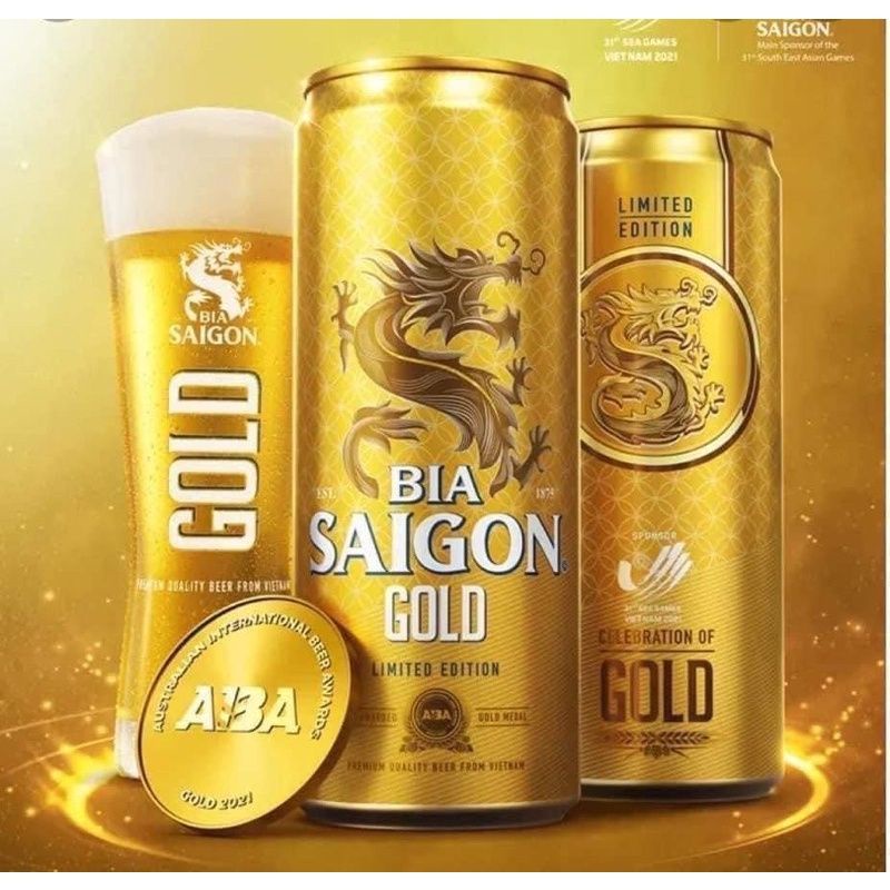 Sai gon gold phiên bản limited (thung 18 lon) | Shopee Việt Nam