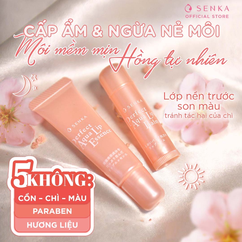 Ảnh Son dưỡng môi cấp ẩm Senka Perfect Aqua Lip Balm 4.5g 1