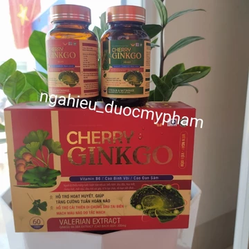 viên uống Ginkgo cherry ,đau đầu mất ngủ,suy giảm trí nhớ,rối loạn tiền đình( hộp 2 lọ *30 viên)