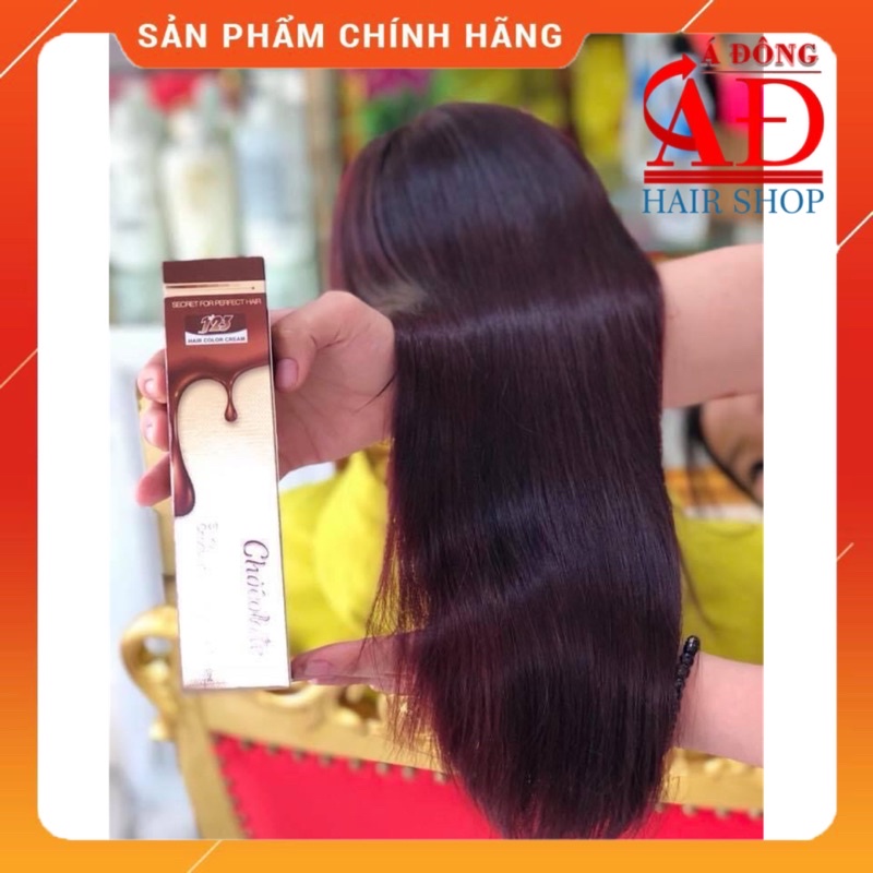 THUỐC NHUỘM THỜI TRANG ĂN BẠC CHOCOLATE HƯƠNG SOCOLA 123 100ML + OXY (+Bao tay, mũ trùm, bọc tai)